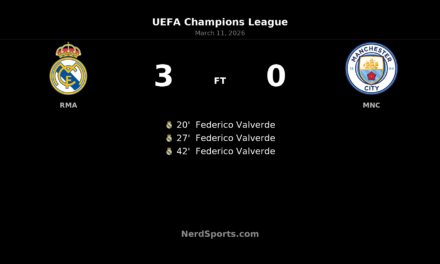 Valverde’s First-Half Hat Trick Stuns City as Real Madrid Take Commanding 3-0 Lead