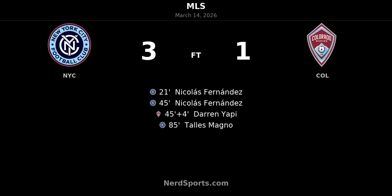 Fernández Brace Fires NYCFC Past Colorado Rapids at Yankee Stadium