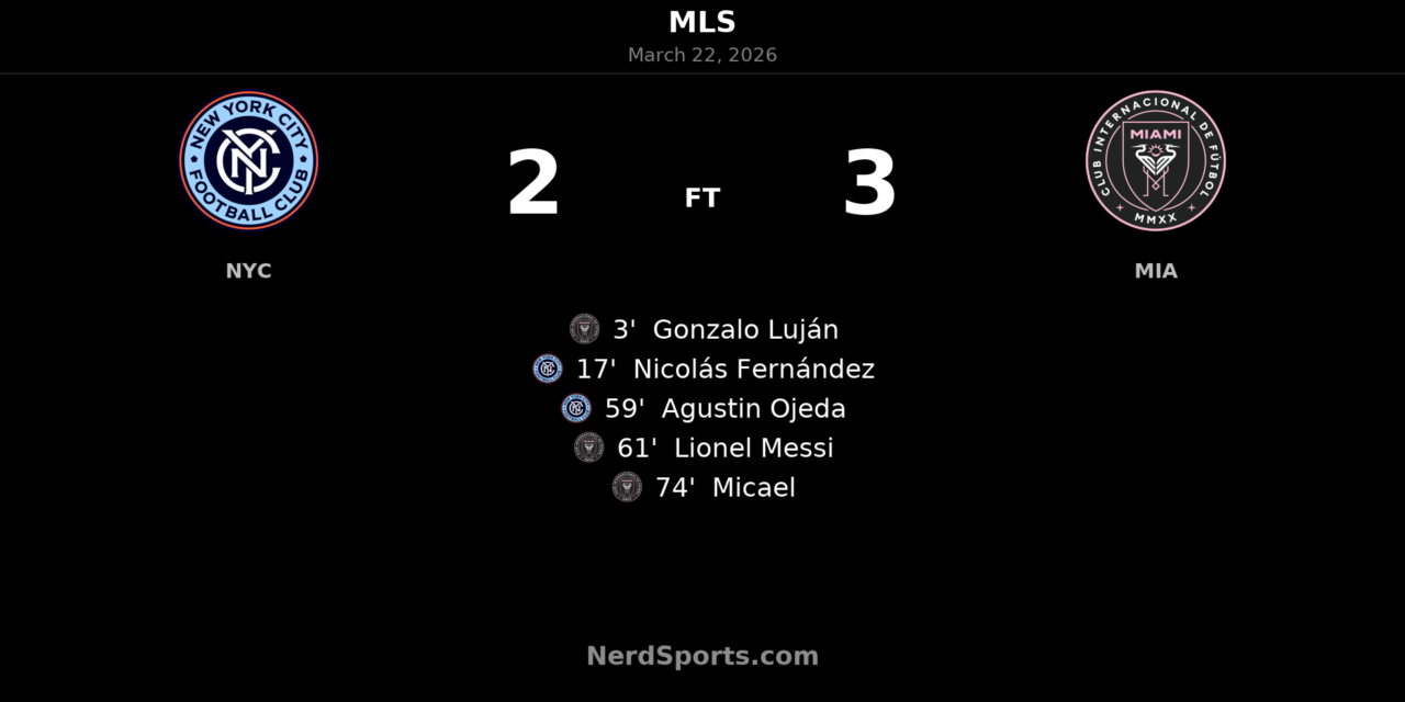 Inter Miami CF edge New York City FC 3-2 in five-goal thriller at Yankee Stadium