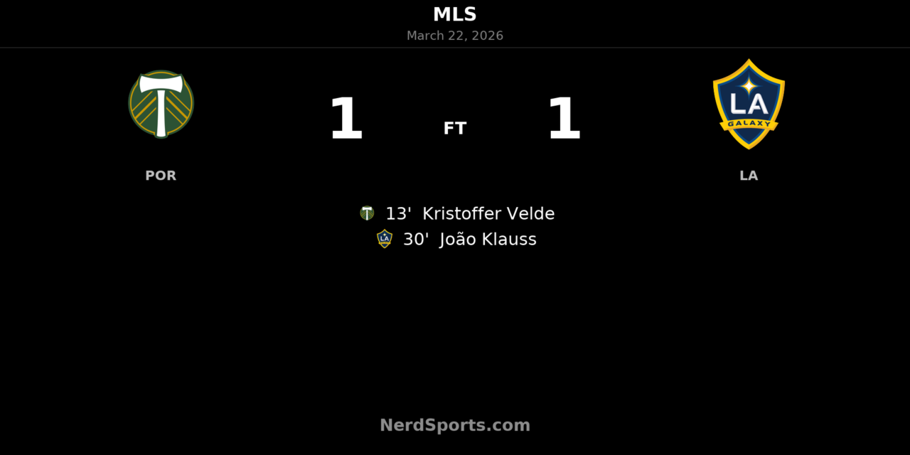 Portland Timbers hold LA Galaxy to 1-1 draw after early red card at Providence Park