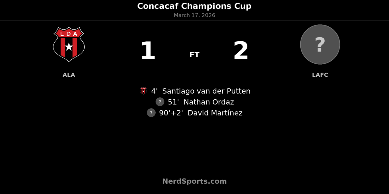 LAFC rally past Alajuelense 2-1 in Costa Rica to reach Concacaf Champions Cup quarterfinals