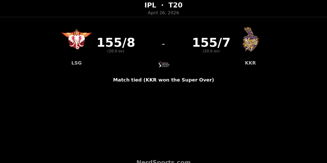 KKR edge LSG in Super Over after thrilling tie