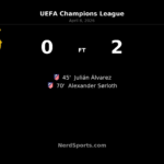 Atlético Madrid stun 10-man Barcelona 2-0 in Champions League quarterfinal first leg