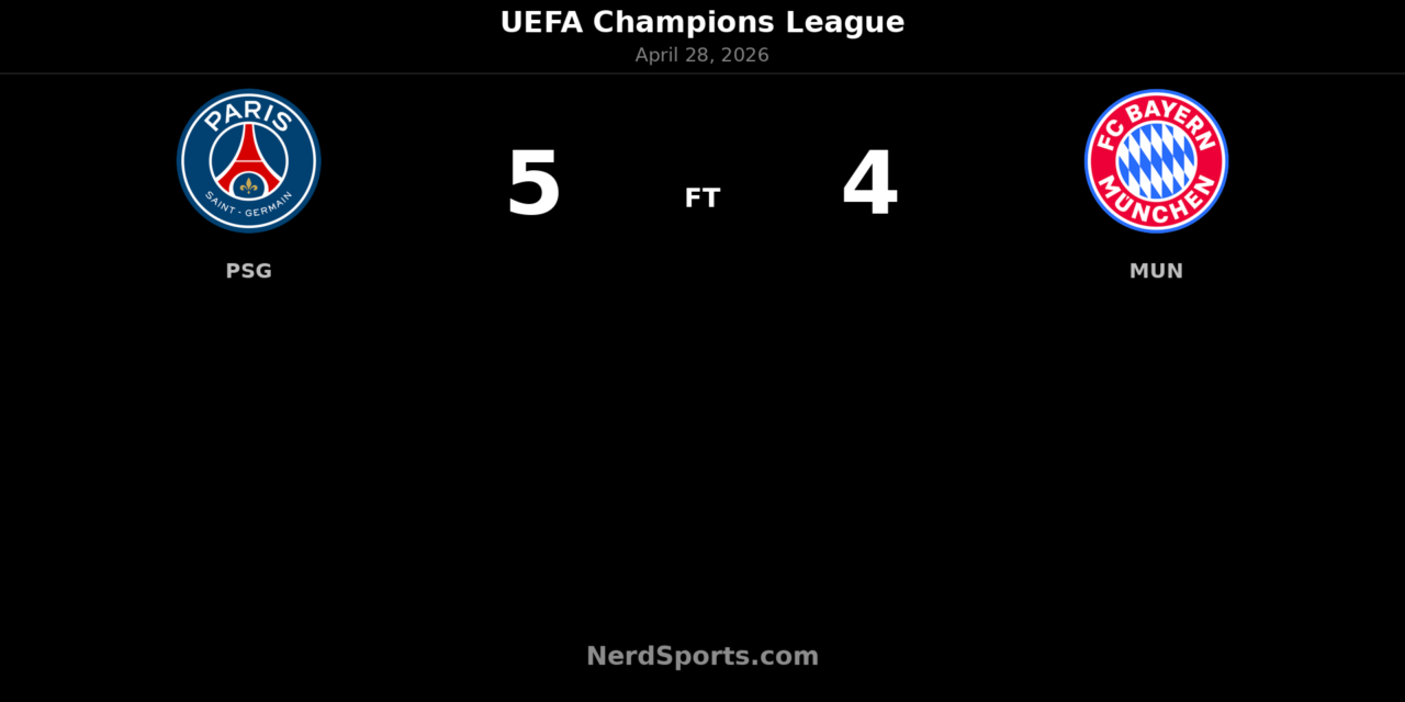 PSG edge Bayern Munich 5-4 in wild Champions League semifinal first leg