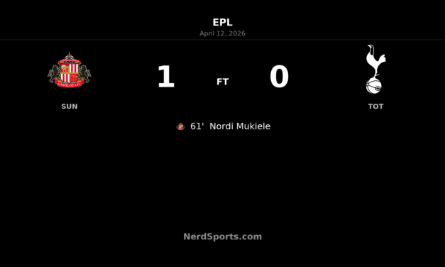 Sunderland edge Tottenham Hotspur as Nordi Mukiele strike seals vital win