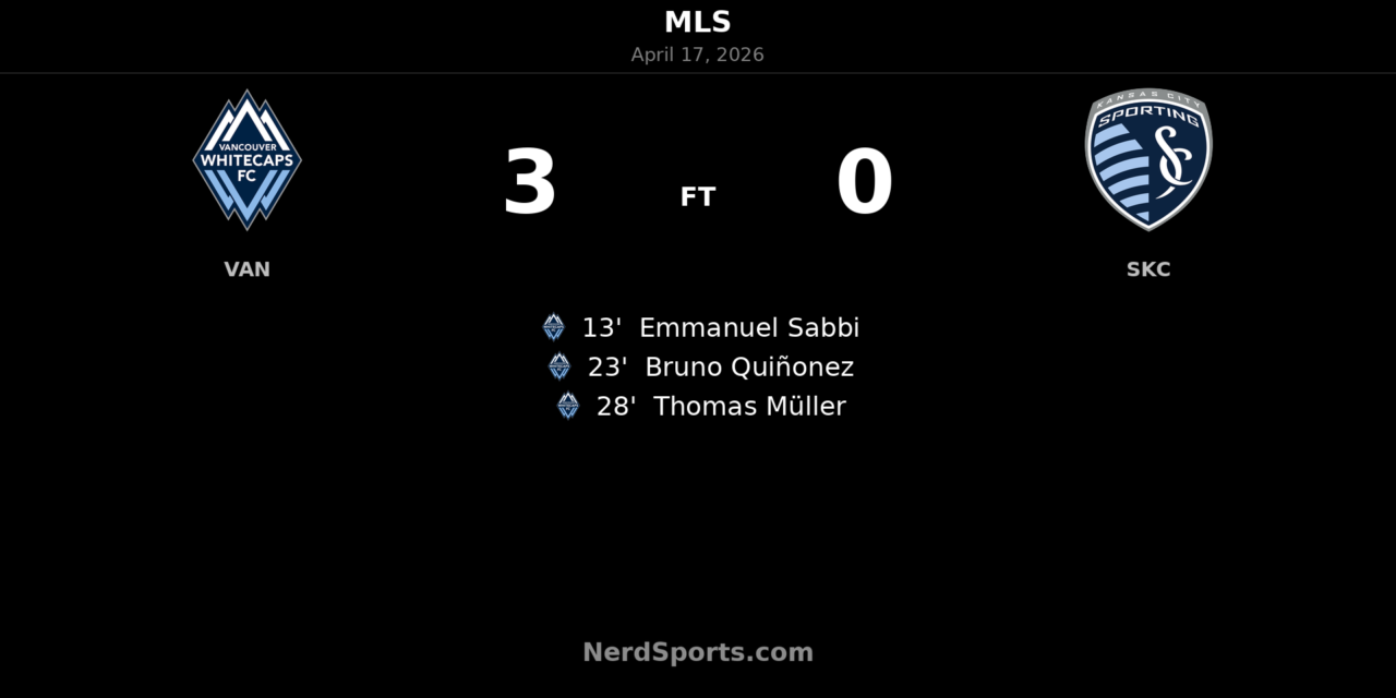 Vancouver Whitecaps blitz Sporting Kansas City with three first-half goals in 3-0 win