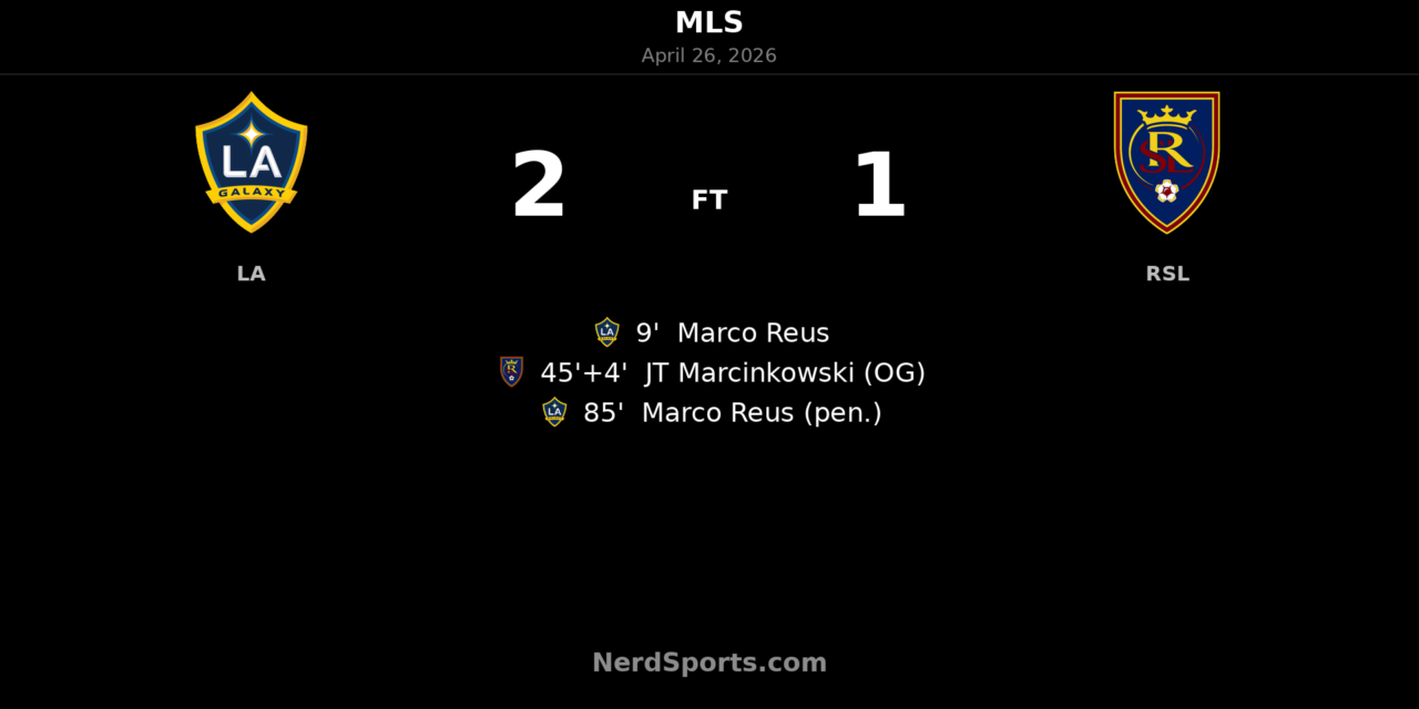 Marco Reus fires LA Galaxy past Real Salt Lake with late winner