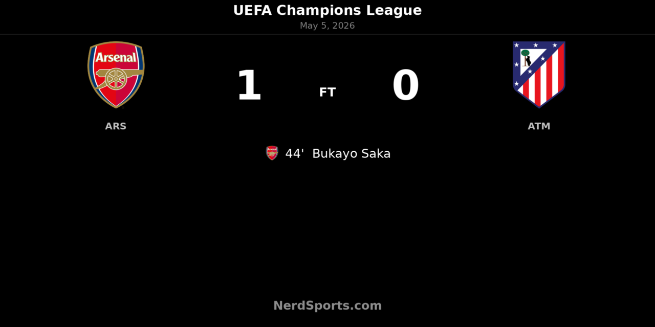 Saka sends Arsenal into Champions League final with 1-0 win over Atlético Madrid