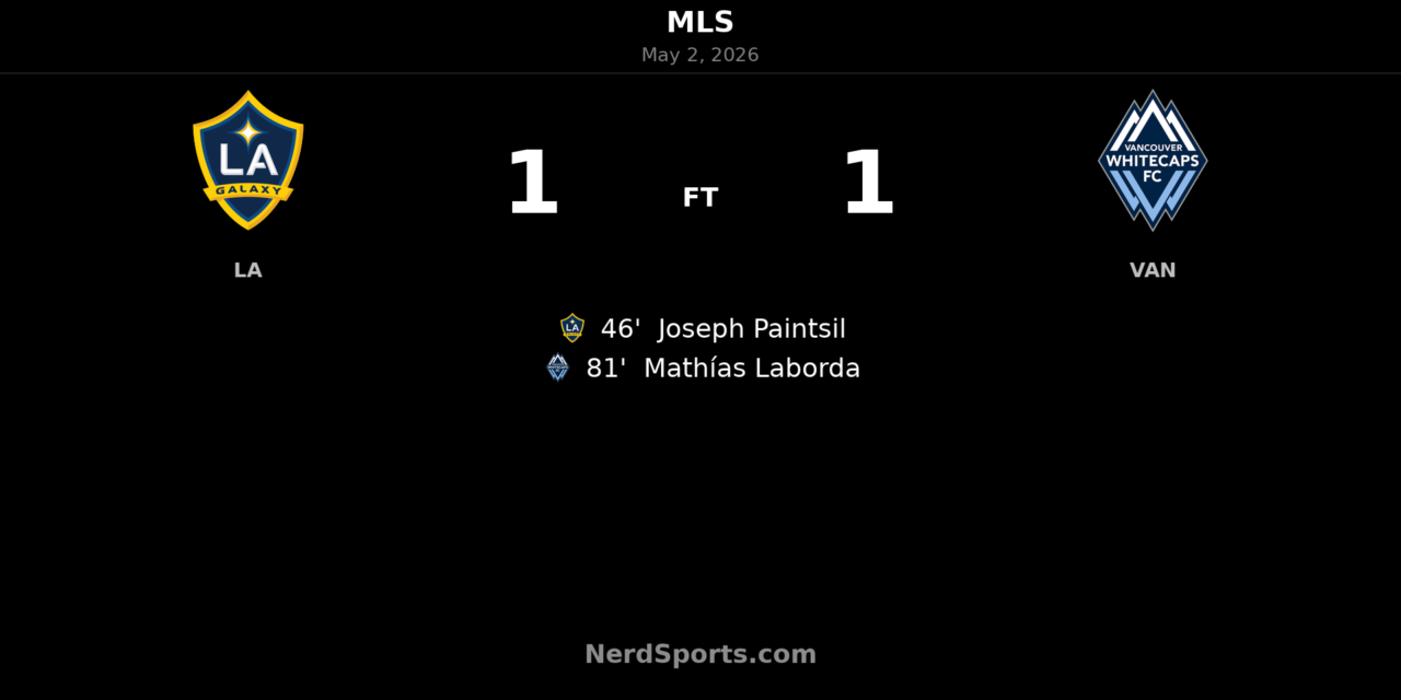 LA Galaxy and Vancouver Whitecaps Share the Points in 1-1 Draw at Dignity Health Sports Park