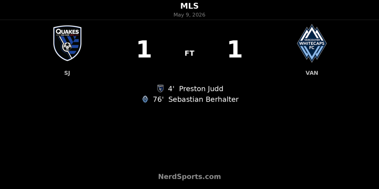 San Jose Earthquakes 1-1 Vancouver Whitecaps: Berhalter rescues point after Judd’s early strike