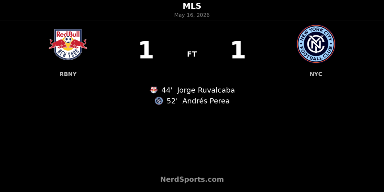 Red Bull New York and New York City FC share derby spoils in 1-1 MLS draw