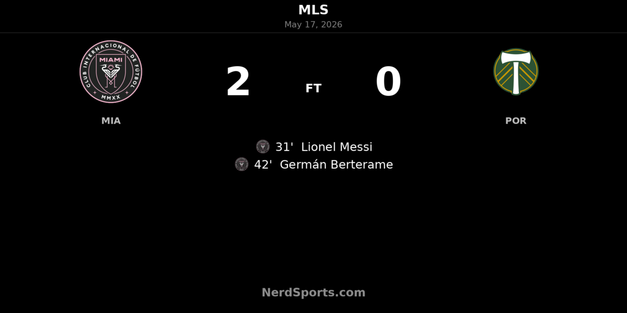 Inter Miami strike twice before halftime to beat Portland Timbers 2-0