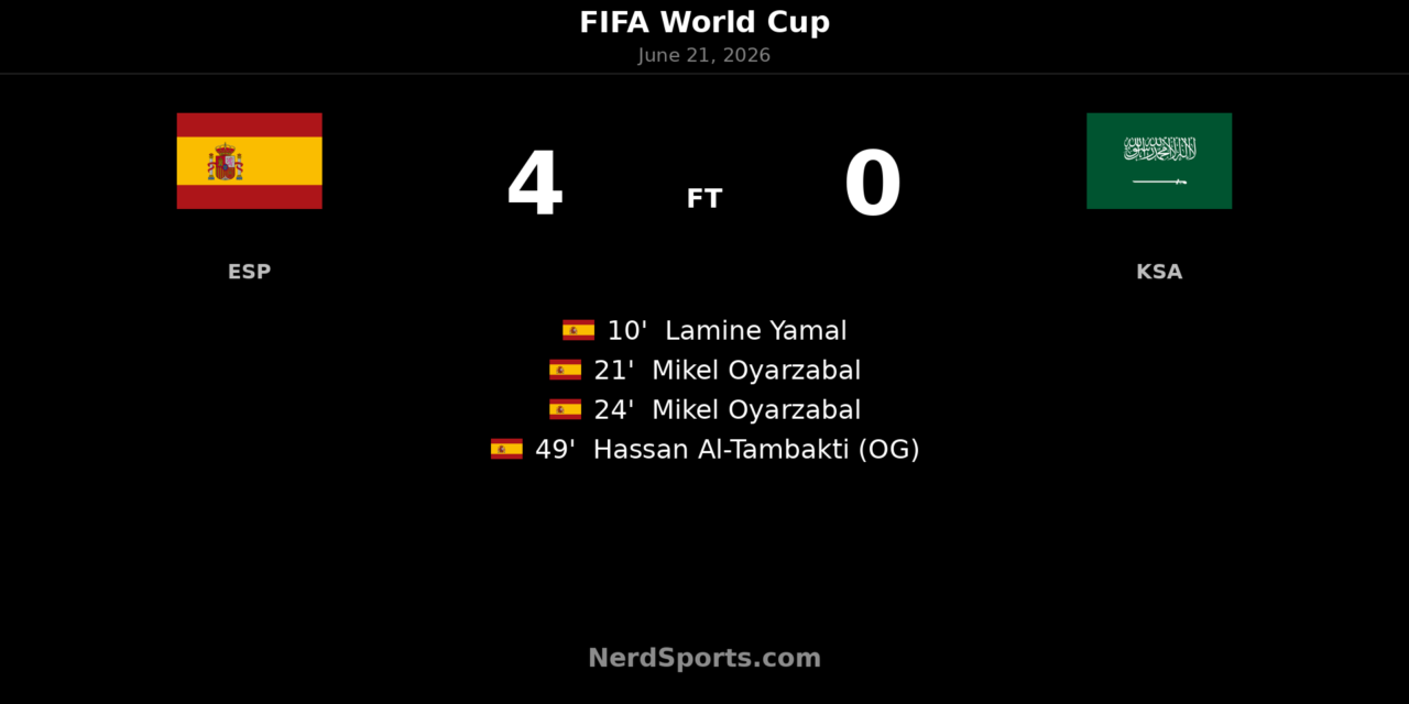 Spain 4-0 Saudi Arabia: Oyarzabal leads World Cup win