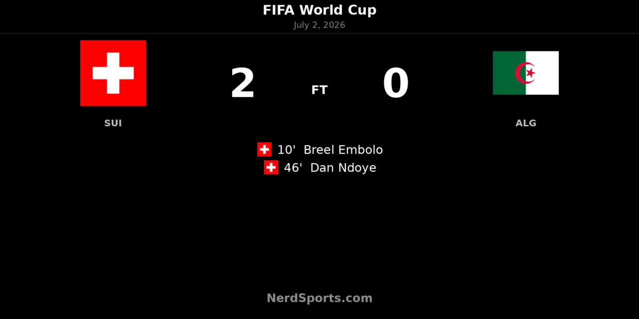 Switzerland 2-0 Algeria: Embolo and Ndoye send Swiss through