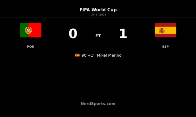 Spain edge Portugal with Merino stoppage-time goal