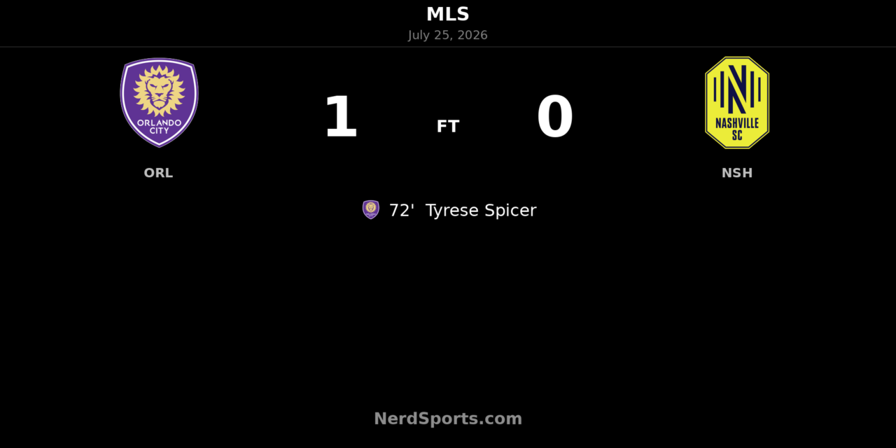 Orlando City SC edge Nashville SC as Tyrese Spicer strikes late in 1-0 MLS win