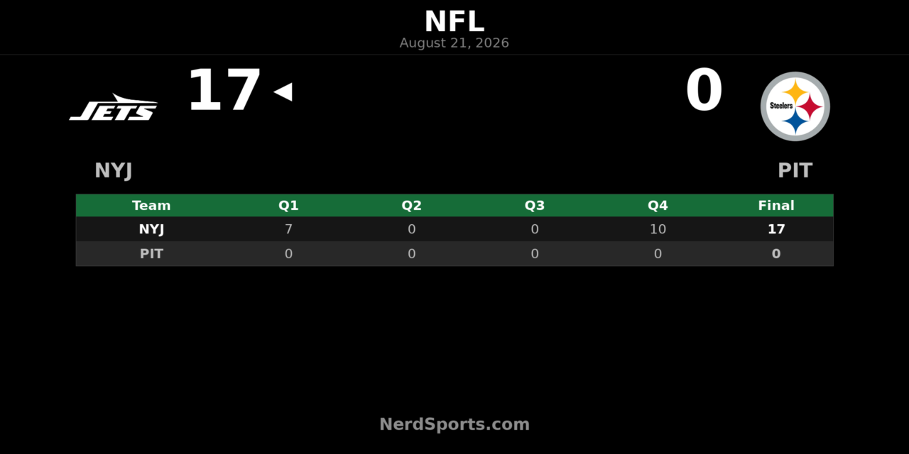 Jets Blank Steelers 17-0 in Preseason Finale