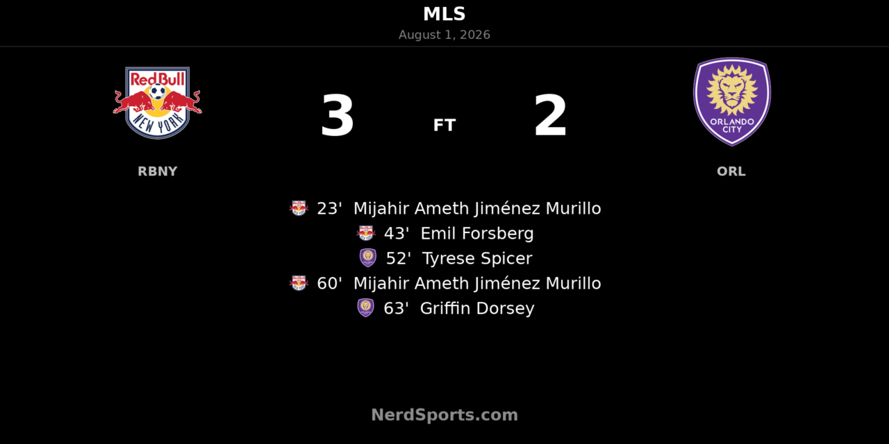 Jiménez Murillo Double Lifts Red Bull New York Past Orlando City