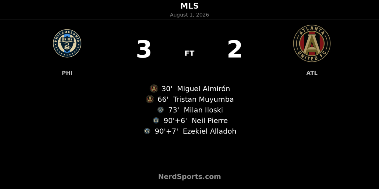 Philadelphia Union stun 10-man Atlanta with stoppage-time 3-2 comeback