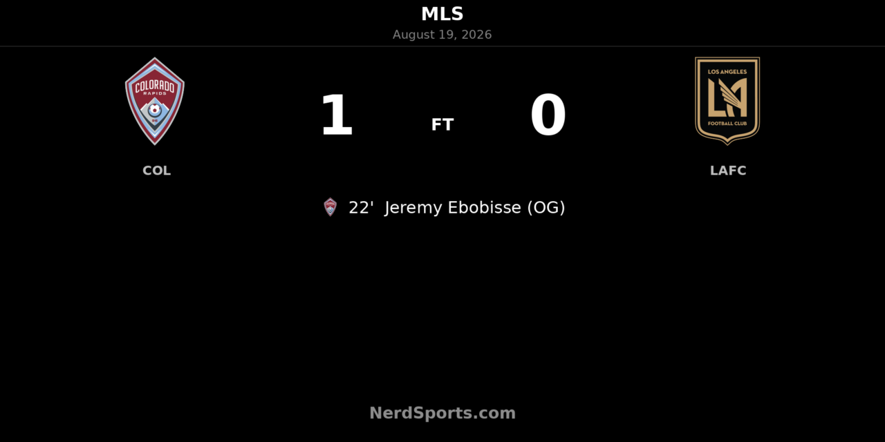 Colorado Rapids Edge LAFC as Ebobisse Own Goal Decides Tight MLS Match