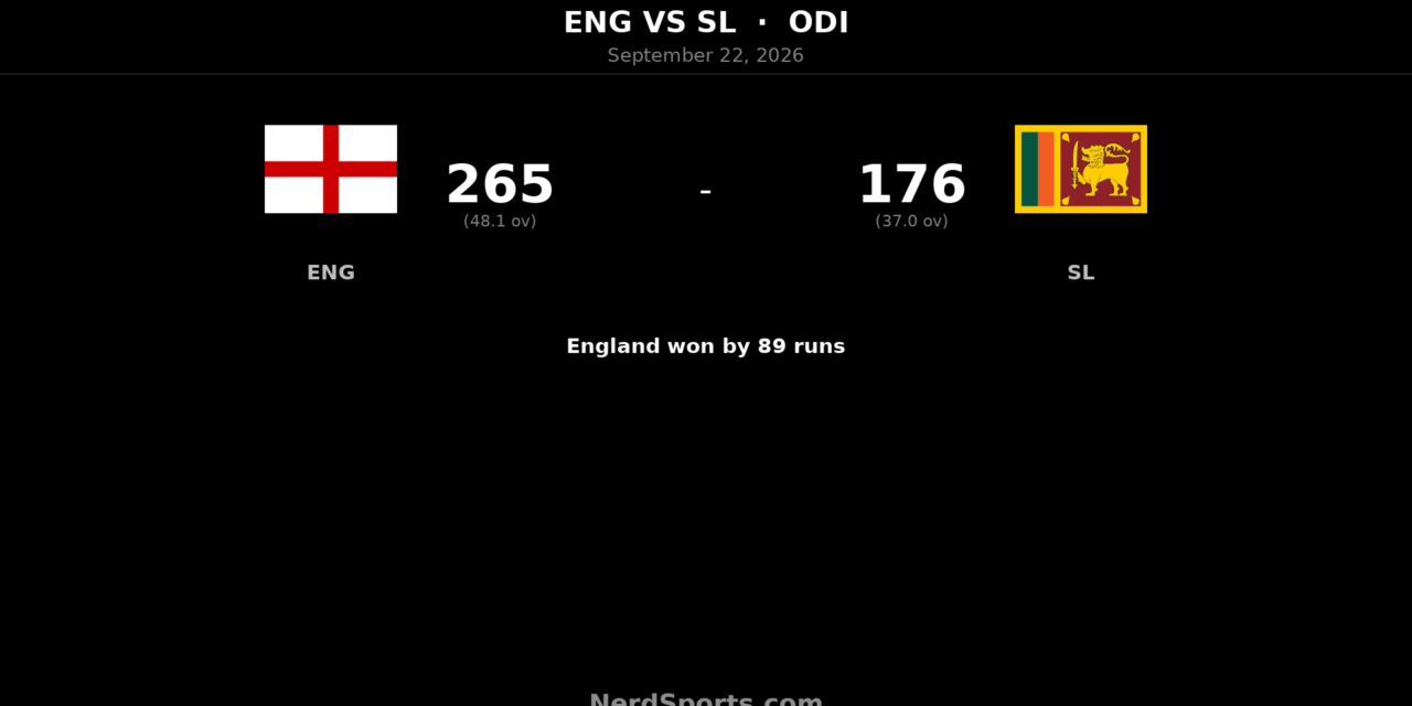 England beat Sri Lanka by 89 runs as Jacks takes five