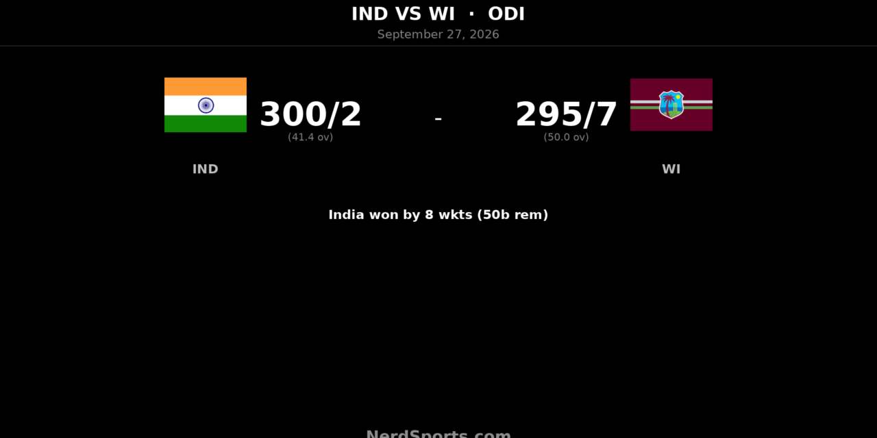 India cruise past West Indies as Kohli, Gill hit tons