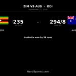 Australia beat Zimbabwe by 59 runs in ODI opener