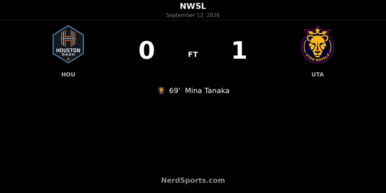 Mina Tanaka’s Late Goal Lifts Utah Royals Past Houston Dash