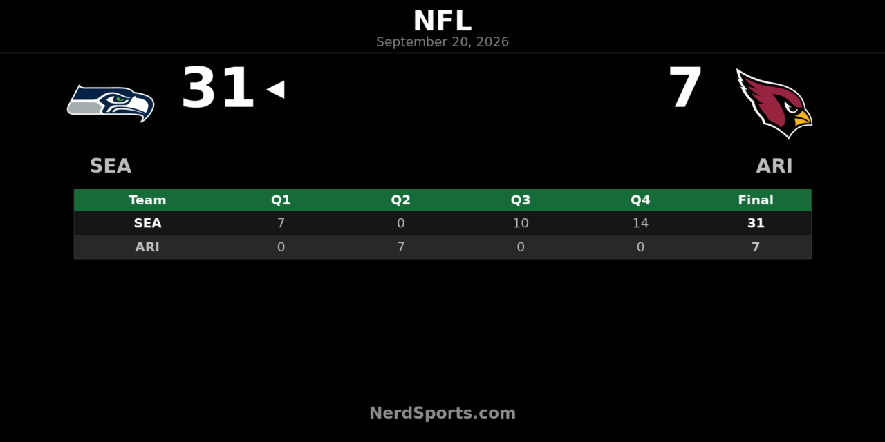 Seahawks 31, Cardinals 7: Lock-to-JSN Connection Rules
