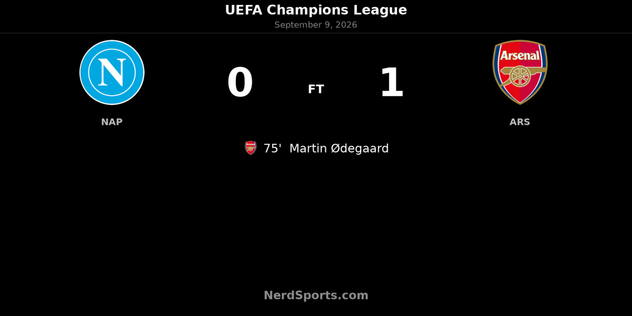 Ødegaard Strikes Late as Arsenal Edge Napoli in Champions League Opener