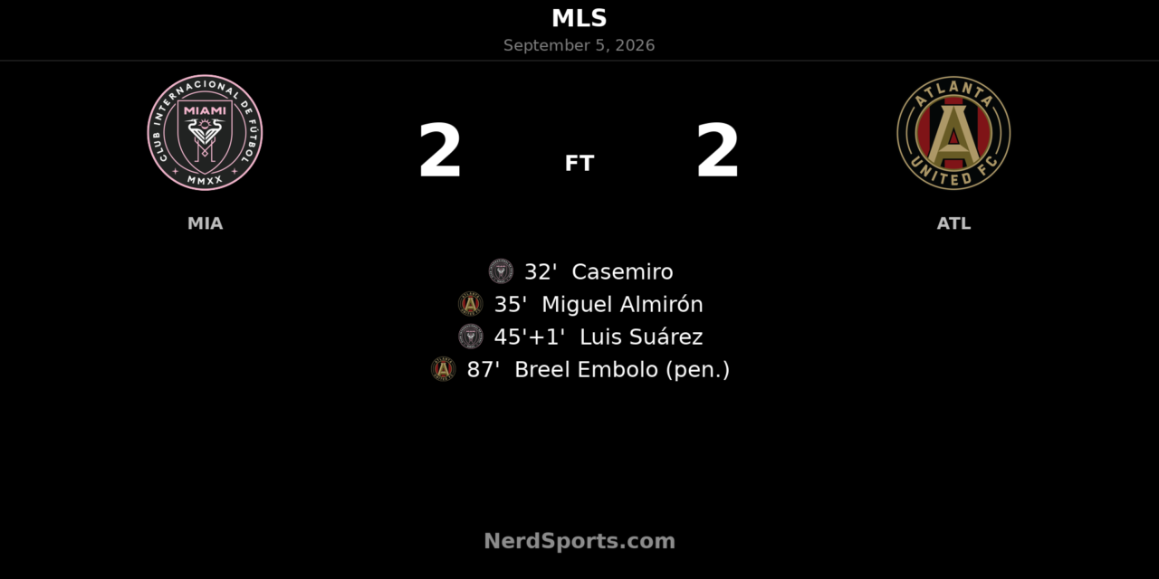 Inter Miami and Atlanta United share points in dramatic 2-2 draw
