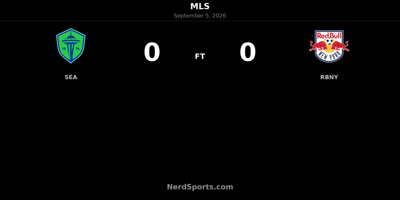 Seattle Sounders, Red Bull New York Settle for Scoreless Draw at Lumen Field