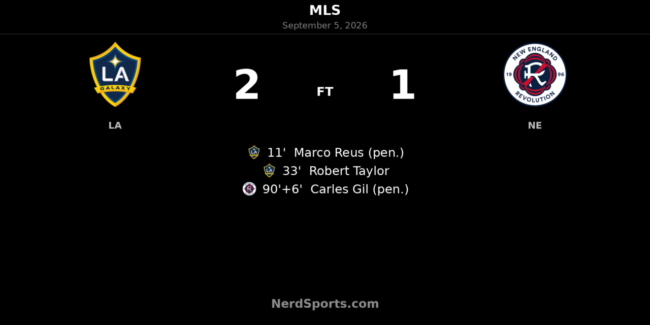 LA Galaxy Hold Off New England Revolution After Late Gil Penalty