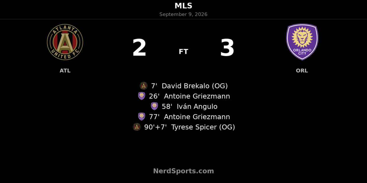Griezmann Double Lifts Orlando City Past Atlanta in Five-Goal Thriller