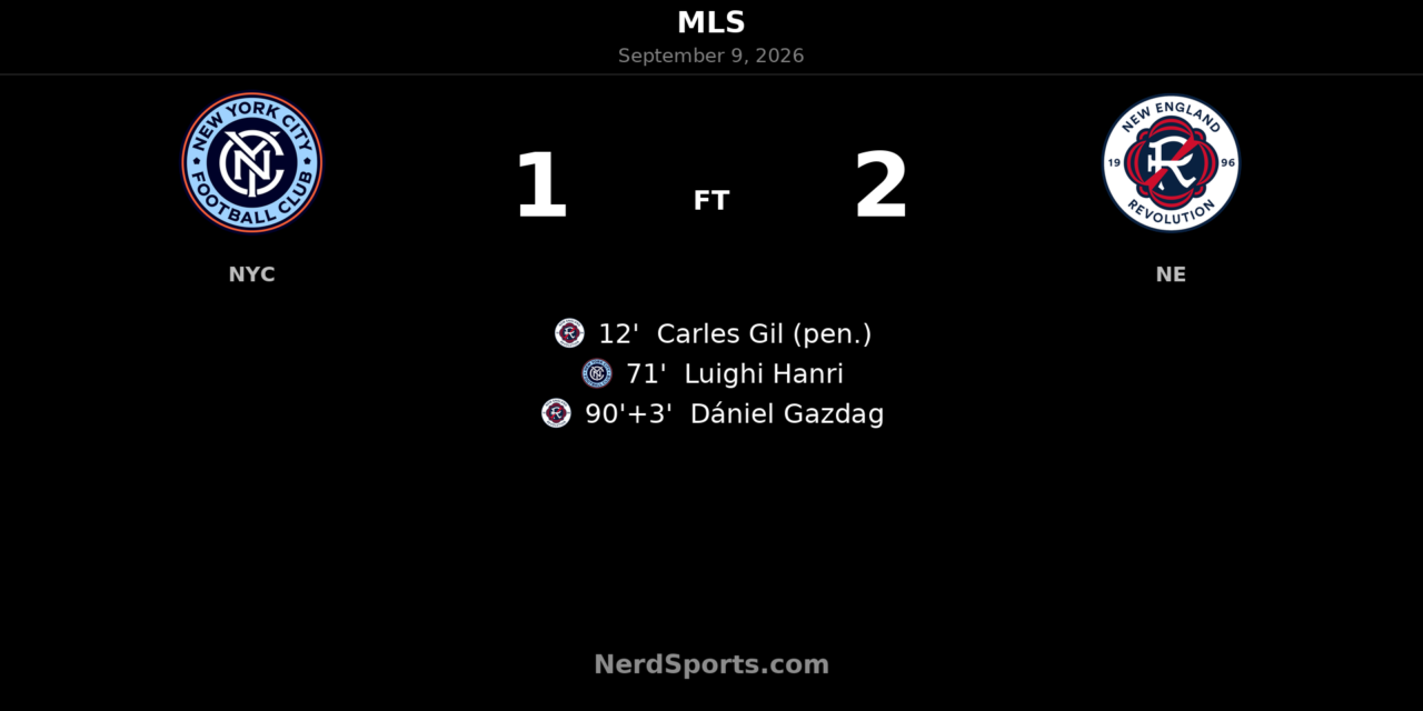 Gazdag’s Stoppage-Time Goal Lifts Revolution Past NYCFC