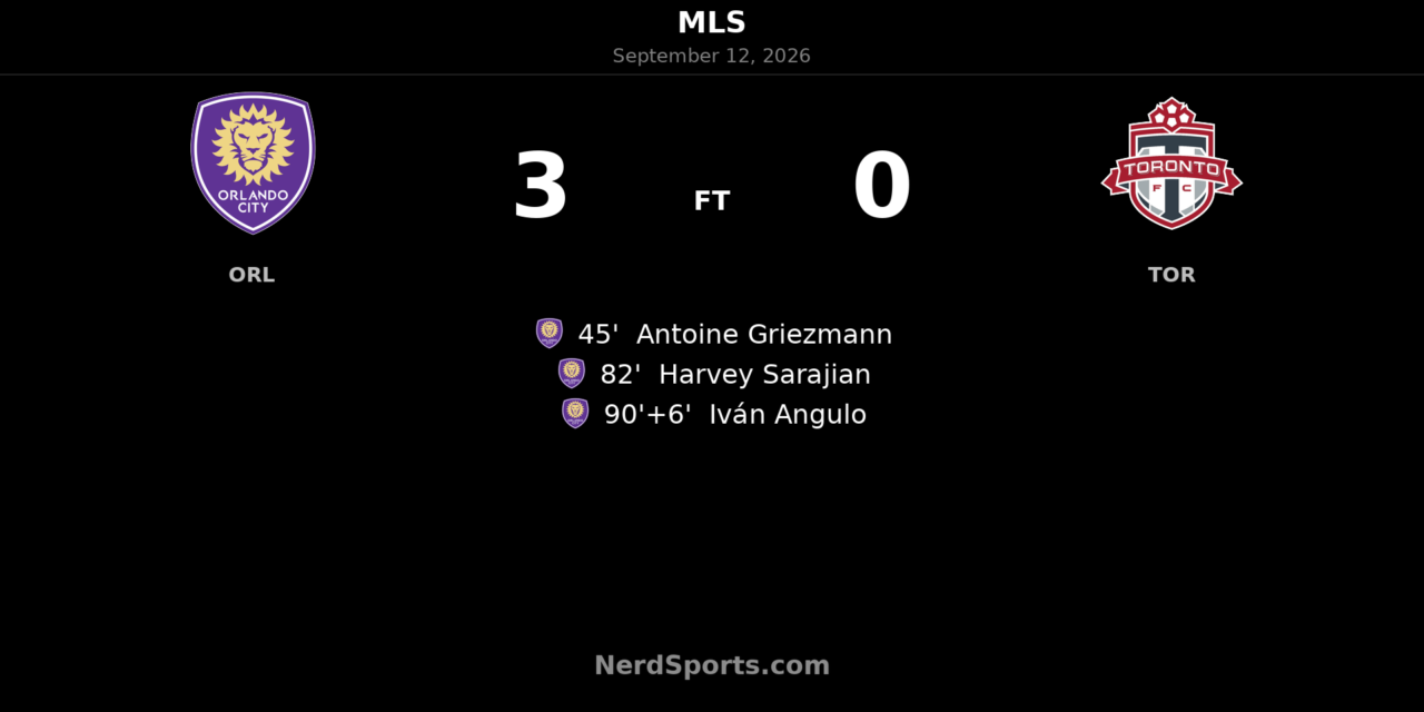 Orlando City Cruise Past Toronto FC 3-0 Behind Griezmann, Sarajian and Angulo