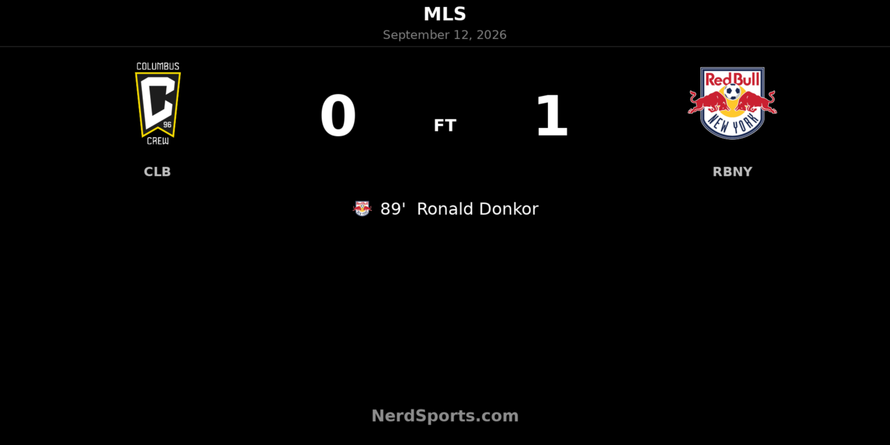 Ronald Donkor’s Late Goal Lifts Red Bull New York Past Columbus Crew