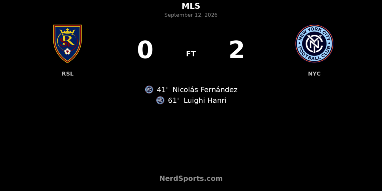 New York City FC Punish Real Salt Lake in 2-0 Road Win