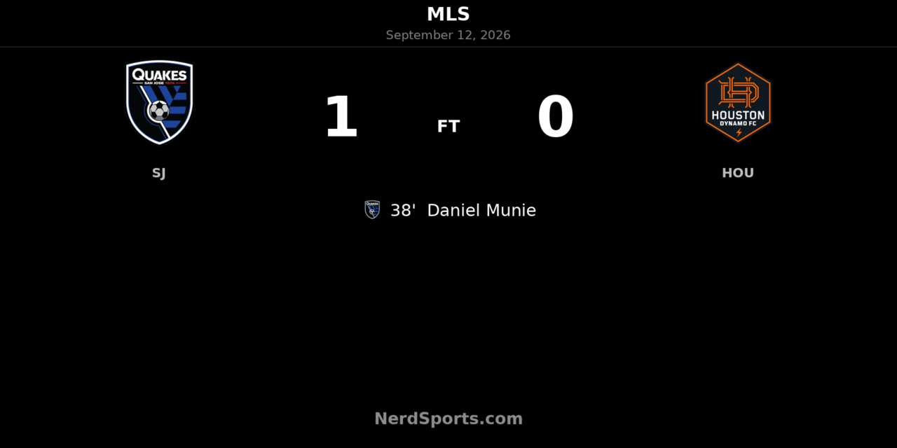 Daniel Munie’s Goal Lifts San Jose Earthquakes Past Houston Dynamo