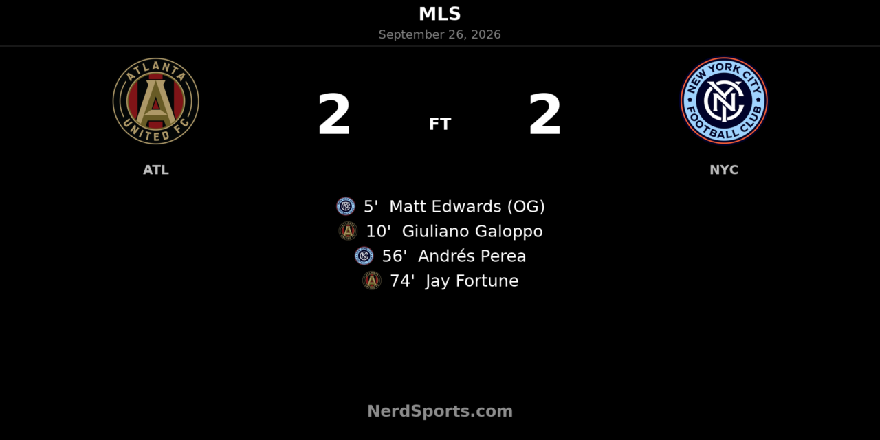 Atlanta United and NYCFC Share Four Goals in Mercedes-Benz Stadium Draw