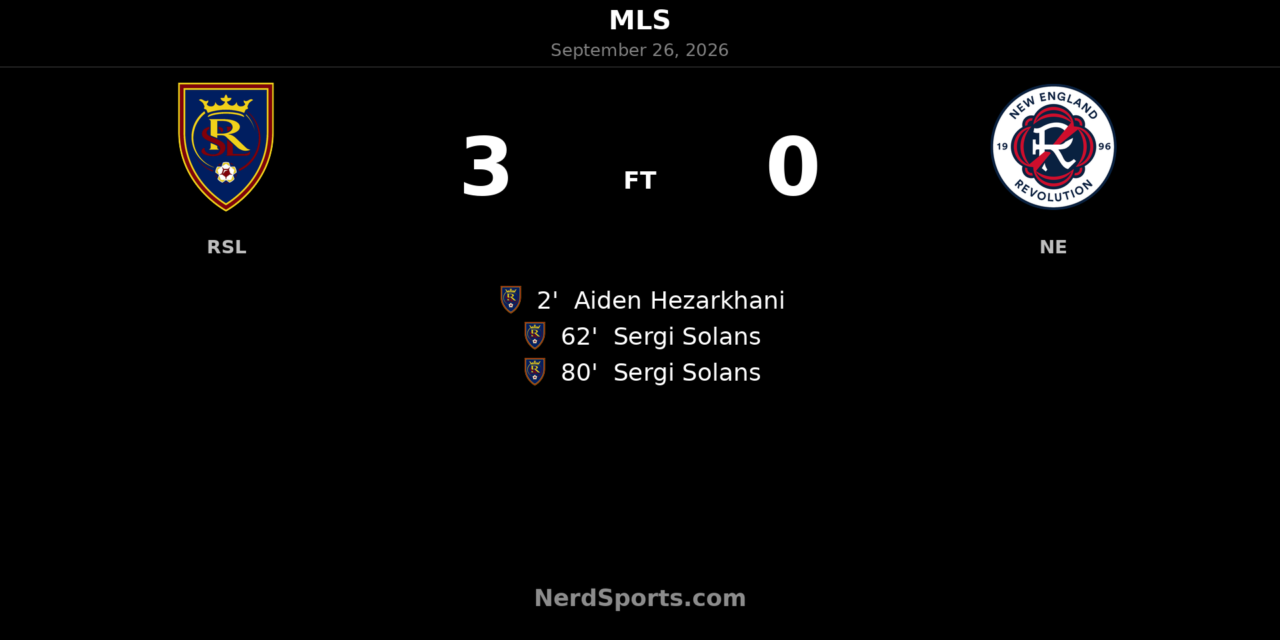 Sergi Solans Brace Powers Real Salt Lake Past New England