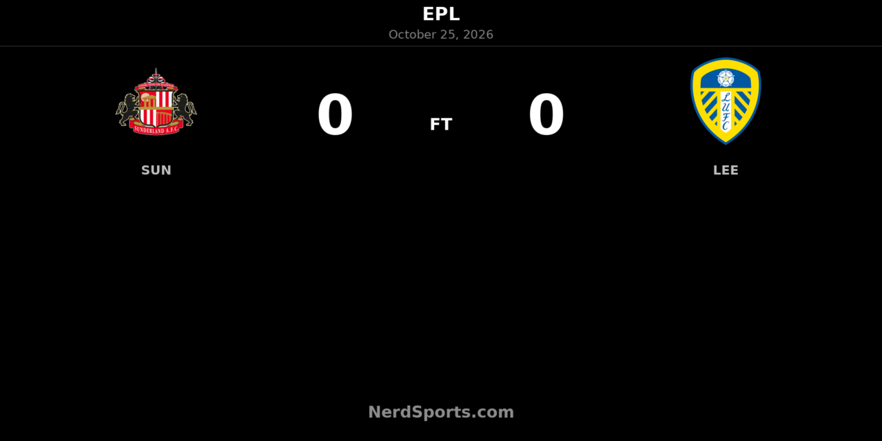 Sunderland and Leeds United Share the Points in Goalless Stadium of Light Draw
