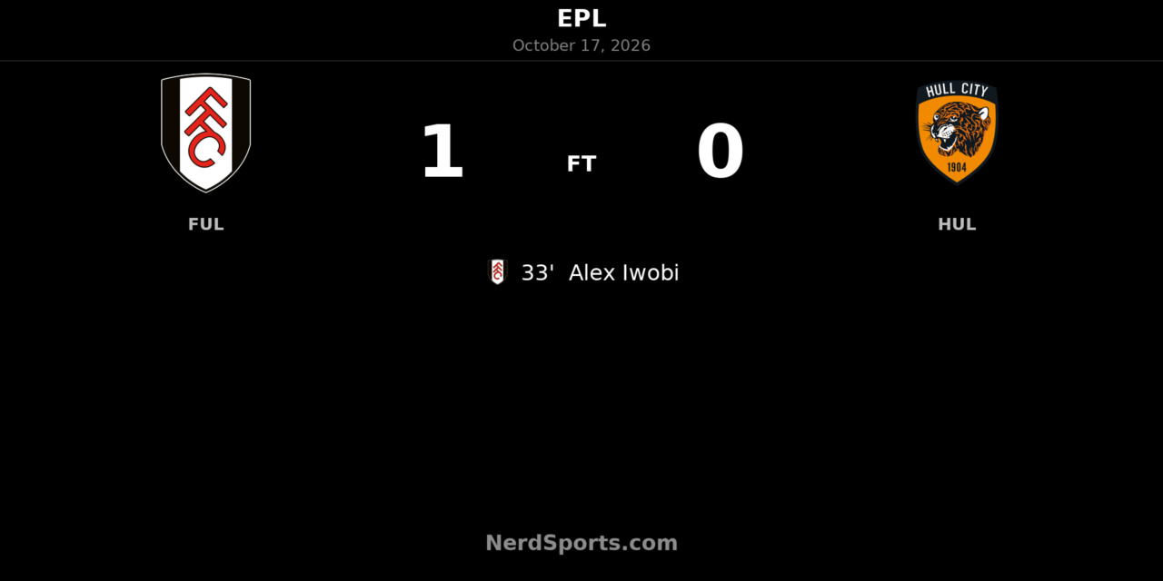 Fulham 1-0 Hull City: Iwobi winner settles contest despite late red card