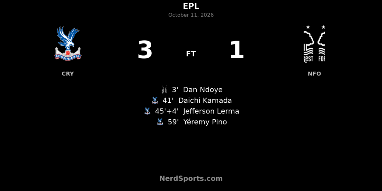 Crystal Palace 3–1 Nottingham Forest: Eagles rally after early setback