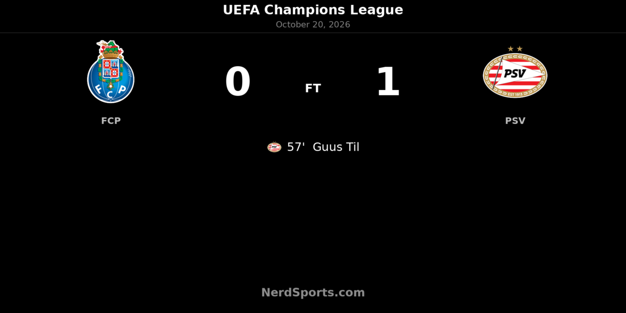 FC Porto 0–1 PSV: Guus Til’s 57th-Minute Goal Settles Dragão Contest