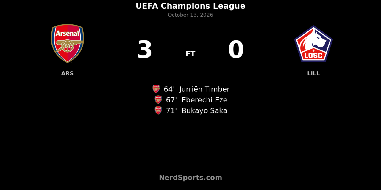 Arsenal 3–0 Lille: Seven-Minute Goal Burst Lights Up Emirates