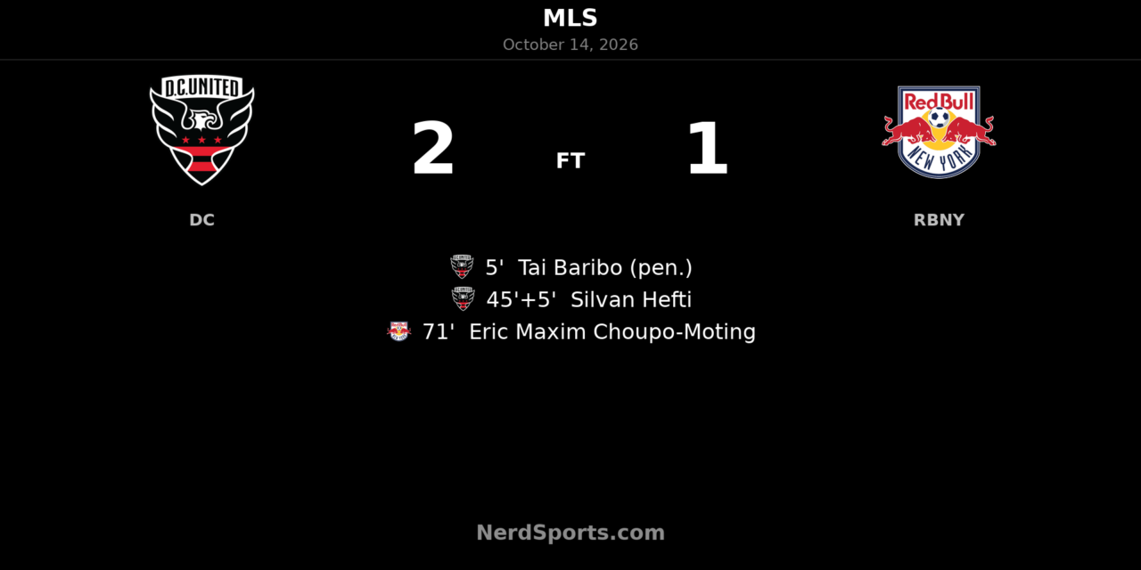 Ten-man D.C. United hold off Red Bull New York for 2–1 win