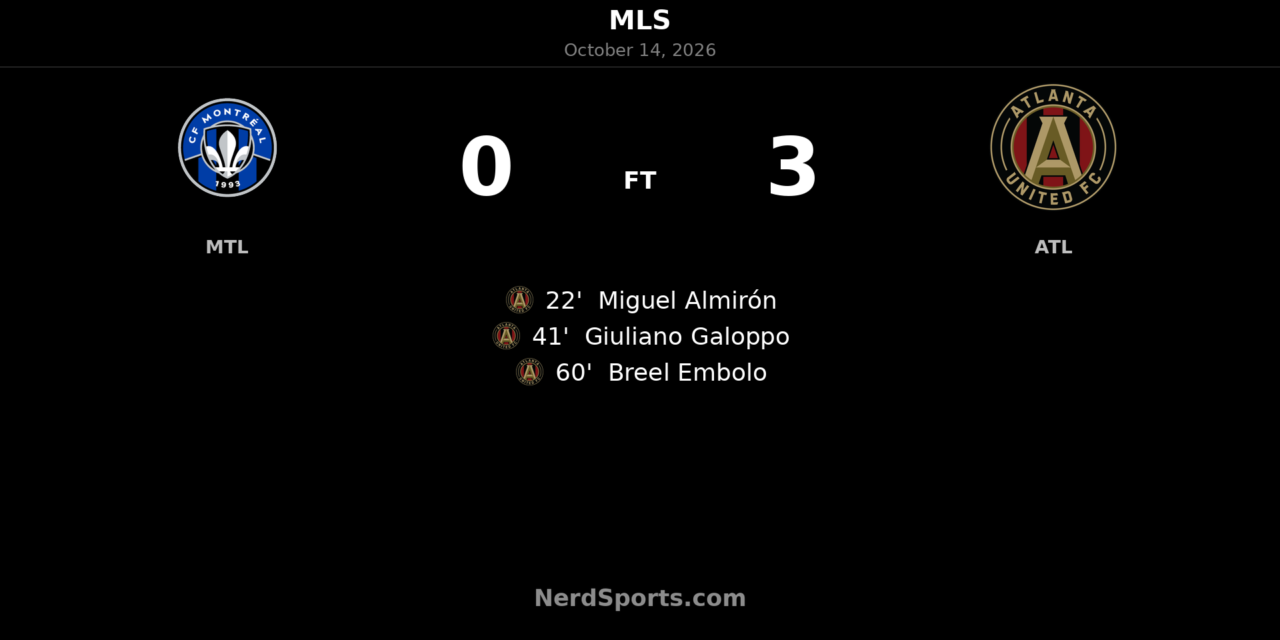 Atlanta United cruise past CF Montréal with 3–0 away win