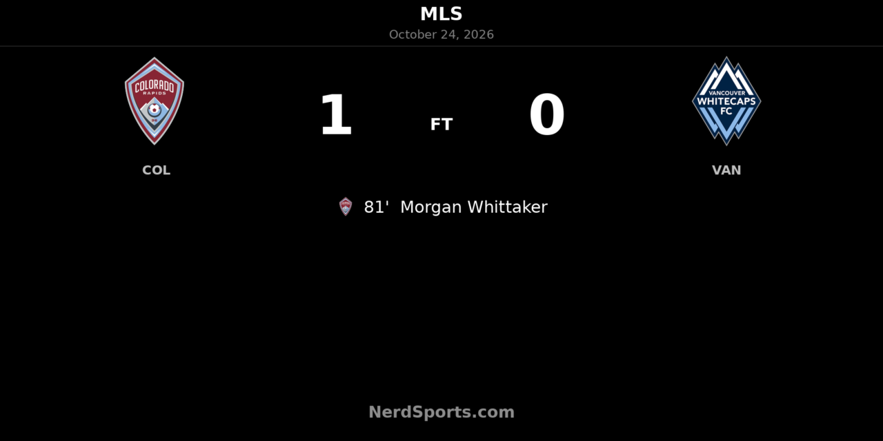 Whittaker’s late header lifts Colorado Rapids past Vancouver Whitecaps